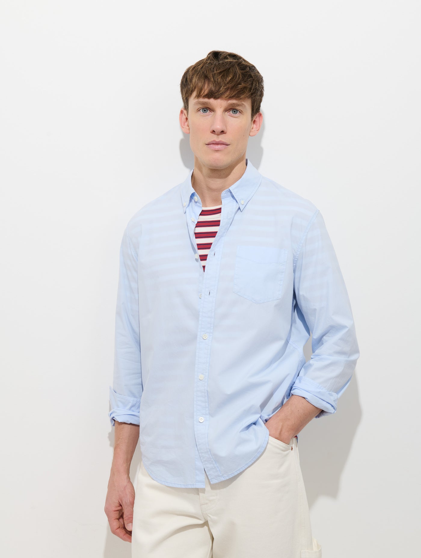 Mill Shirt In Cotton Poplin