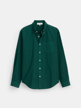 Mill Shirt In Cotton Poplin In Dark Cypress