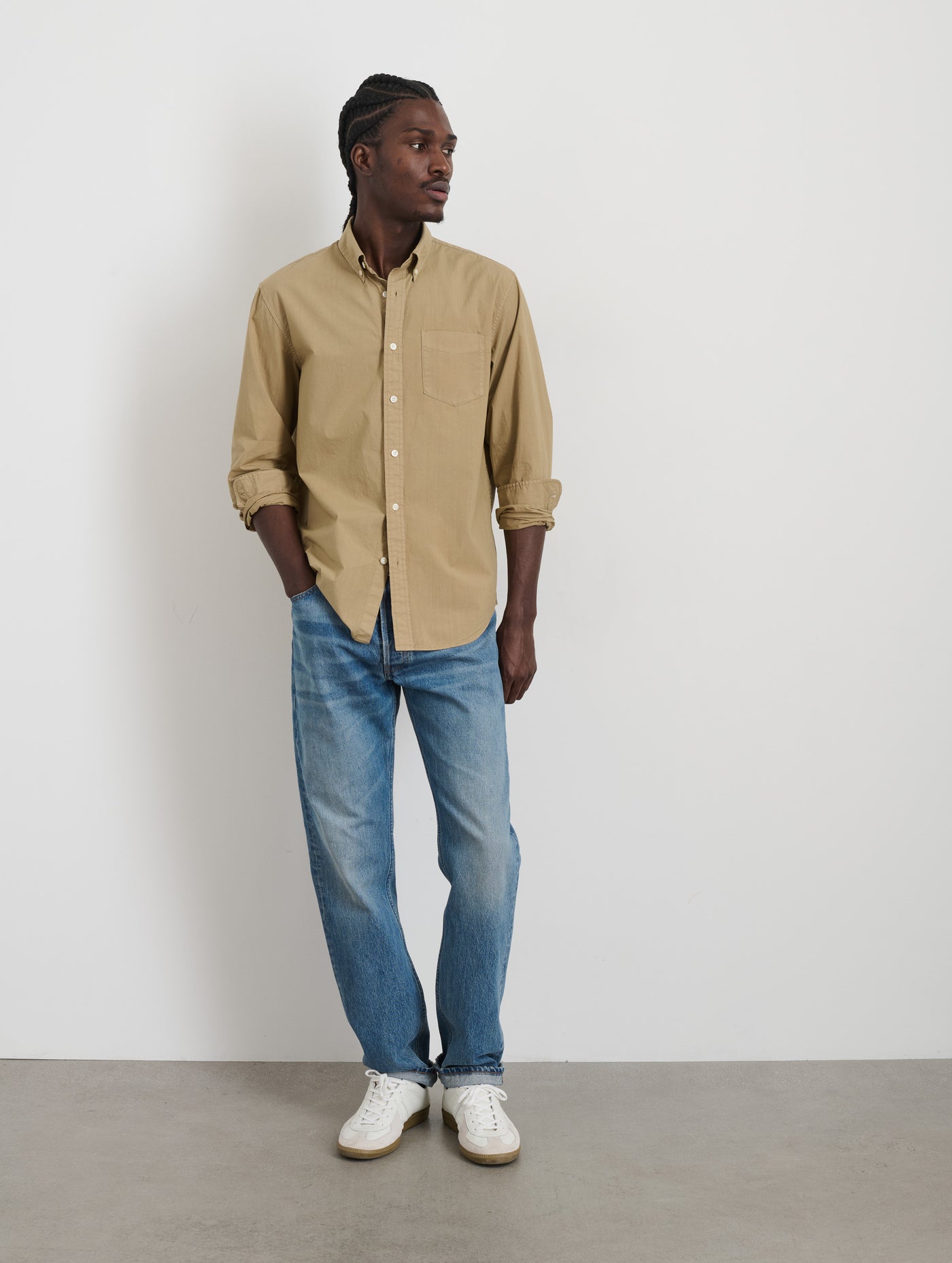 Mill Shirt In Cotton Poplin