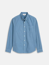 Mill Shirt In Paper Poplin In Faded Delft Blue