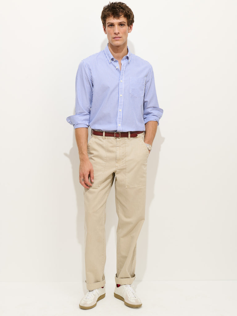 Mill Shirt In Stripe Portuguese Poplin