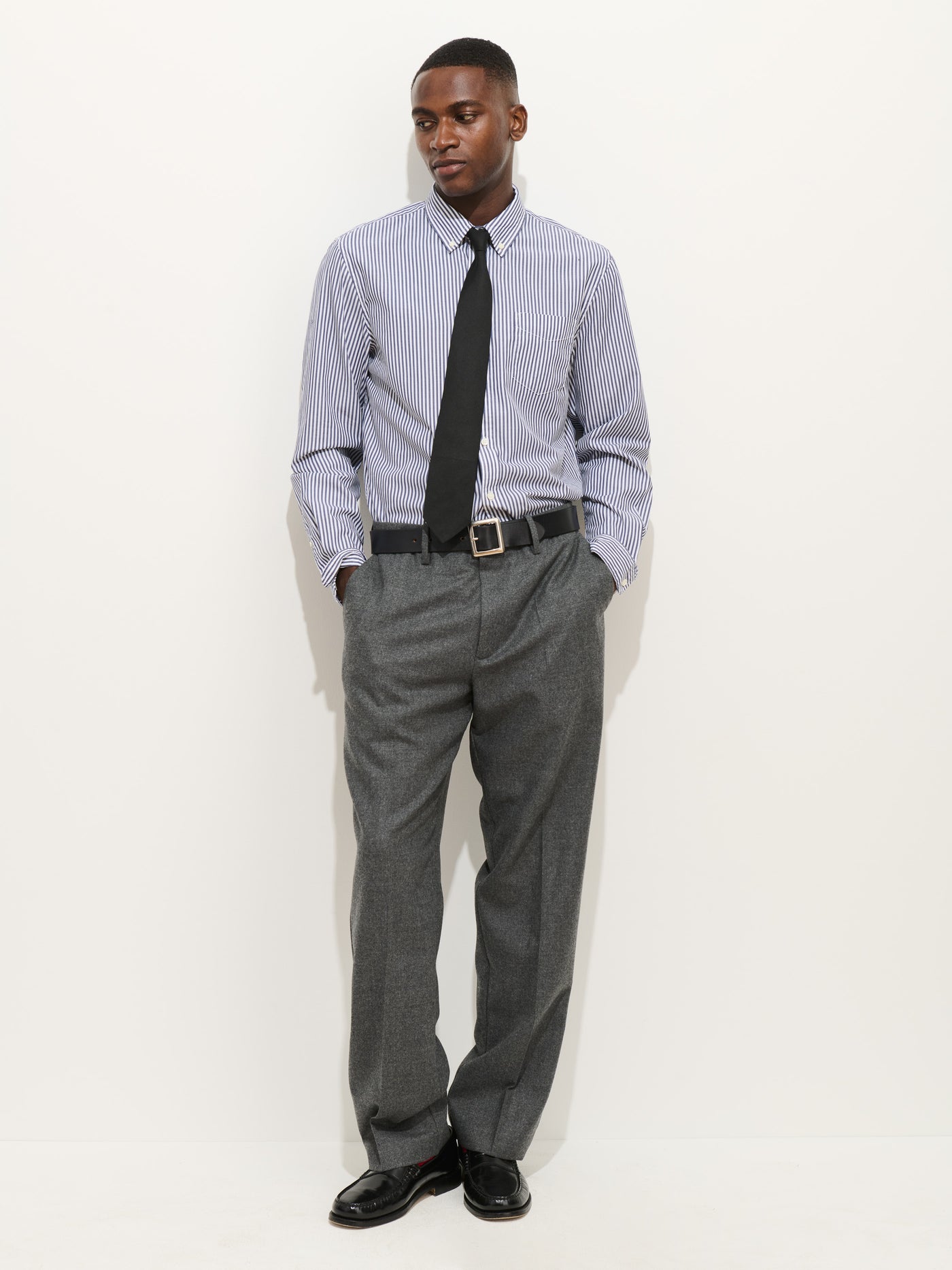Mill Shirt In Stripe Portuguese Poplin