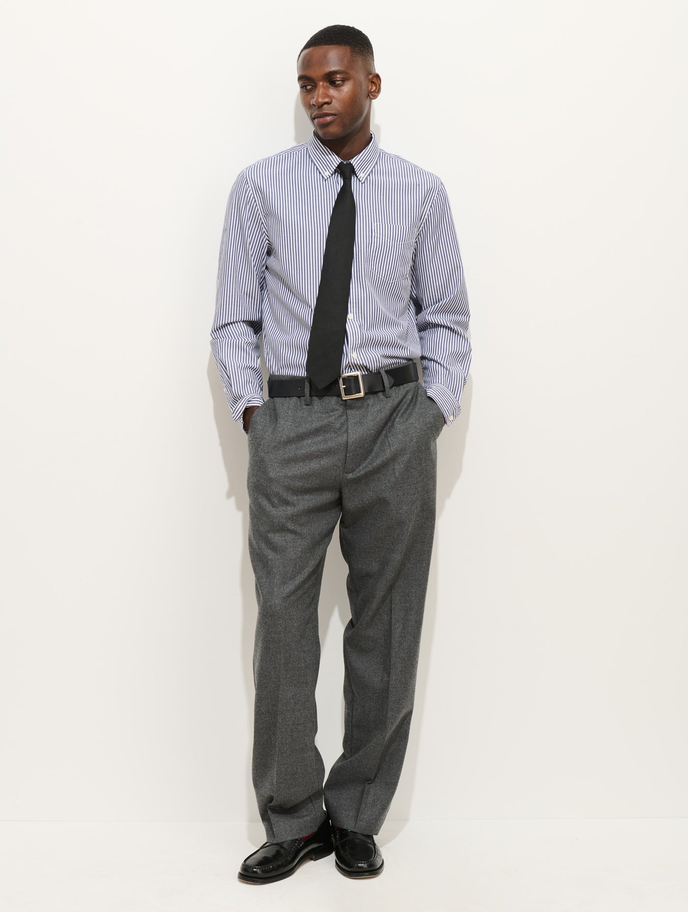 Mill Shirt In Stripe Portuguese Poplin