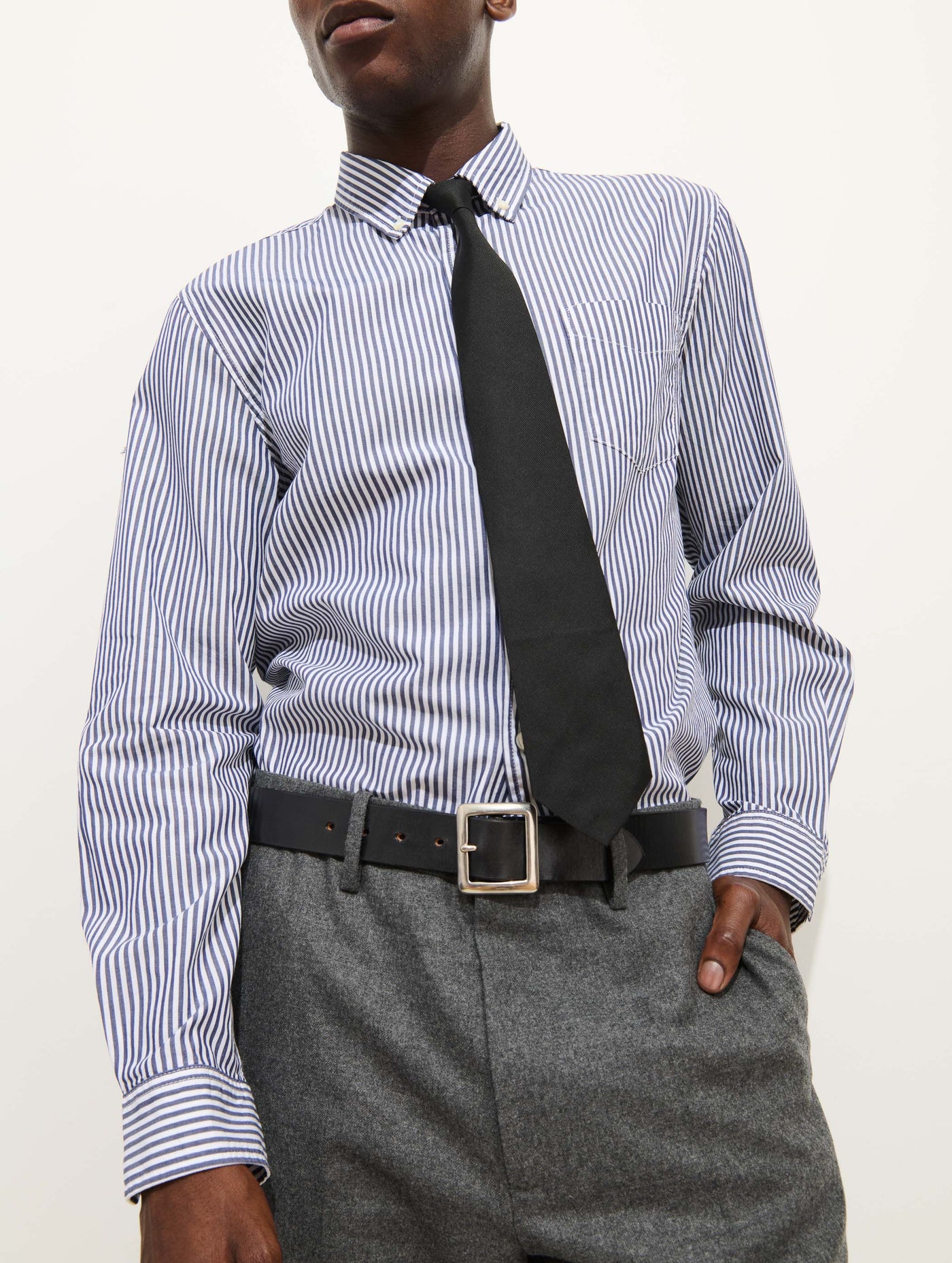 Mill Shirt In Stripe Portuguese Poplin