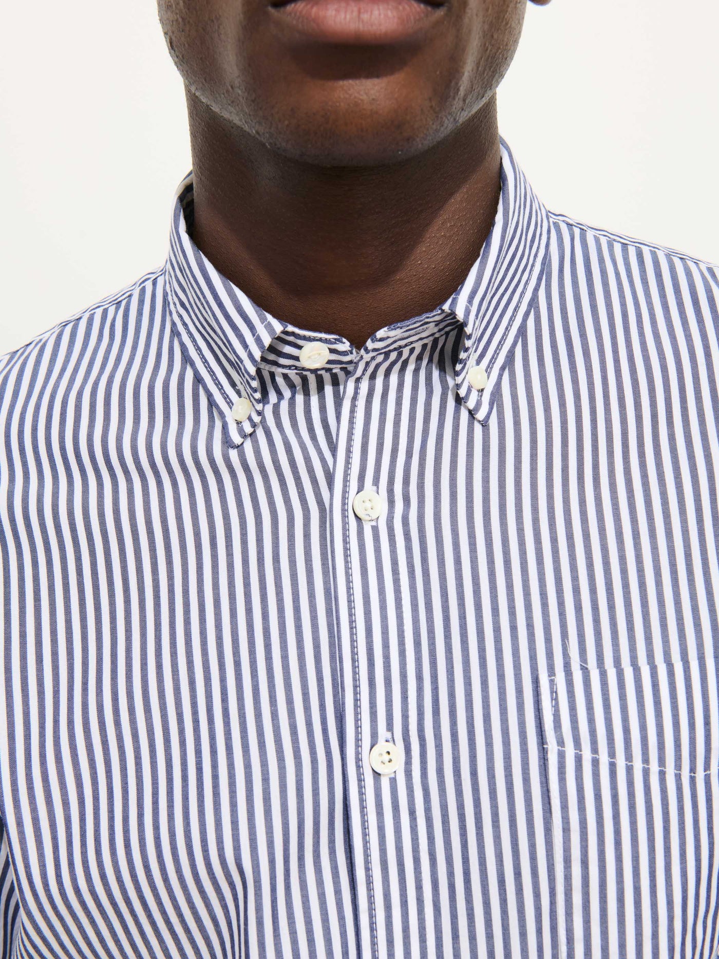 Mill Shirt In Stripe Portuguese Poplin