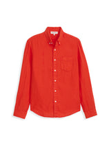 Mill Shirt In Linen In Pureed Pumpkin