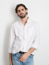 Mill Shirt In Paper Poplin In White
