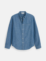 Mill Shirt In Washed Chambray In Chambray Rinse Wash