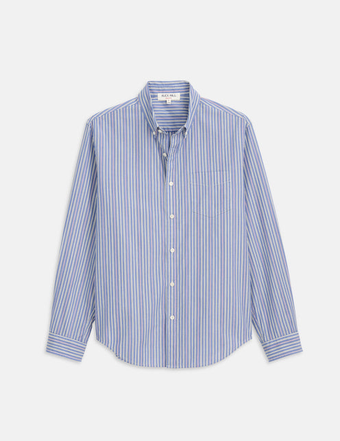 Mill Striped Shirt In Cotton Poplin
