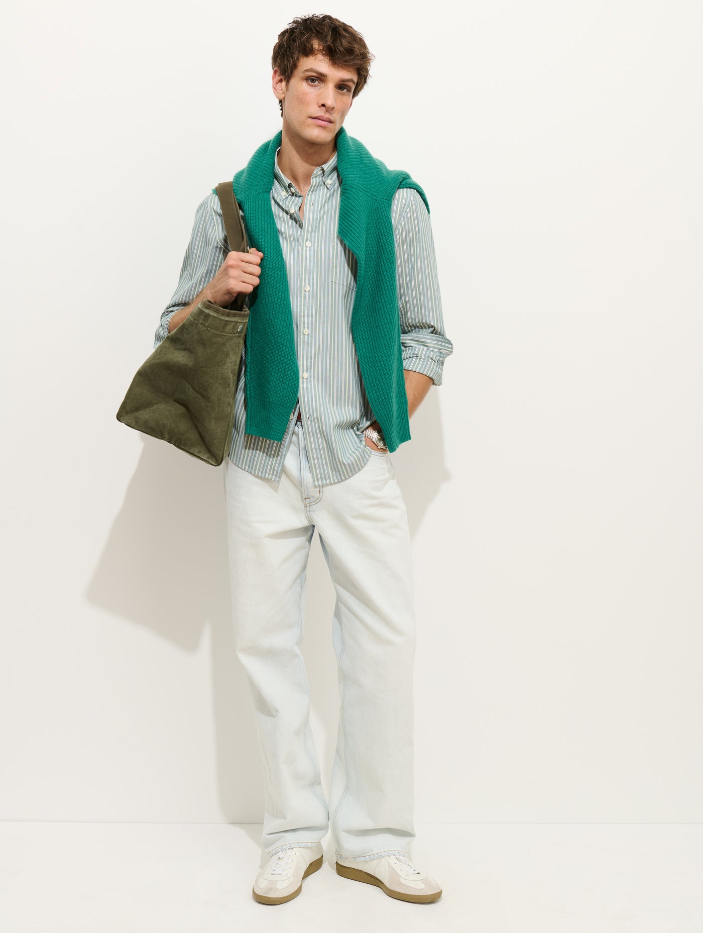 Mill Striped Shirt In Cotton Poplin