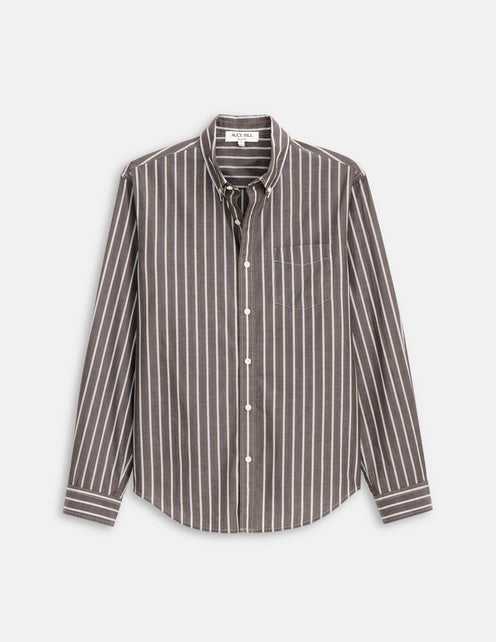 Mill Striped Shirt In Cotton Poplin