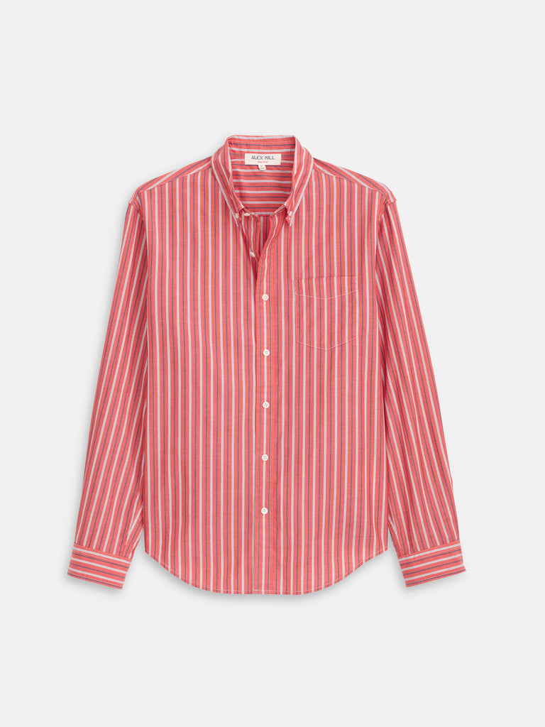 Mill Striped Shirt In Cotton Poplin