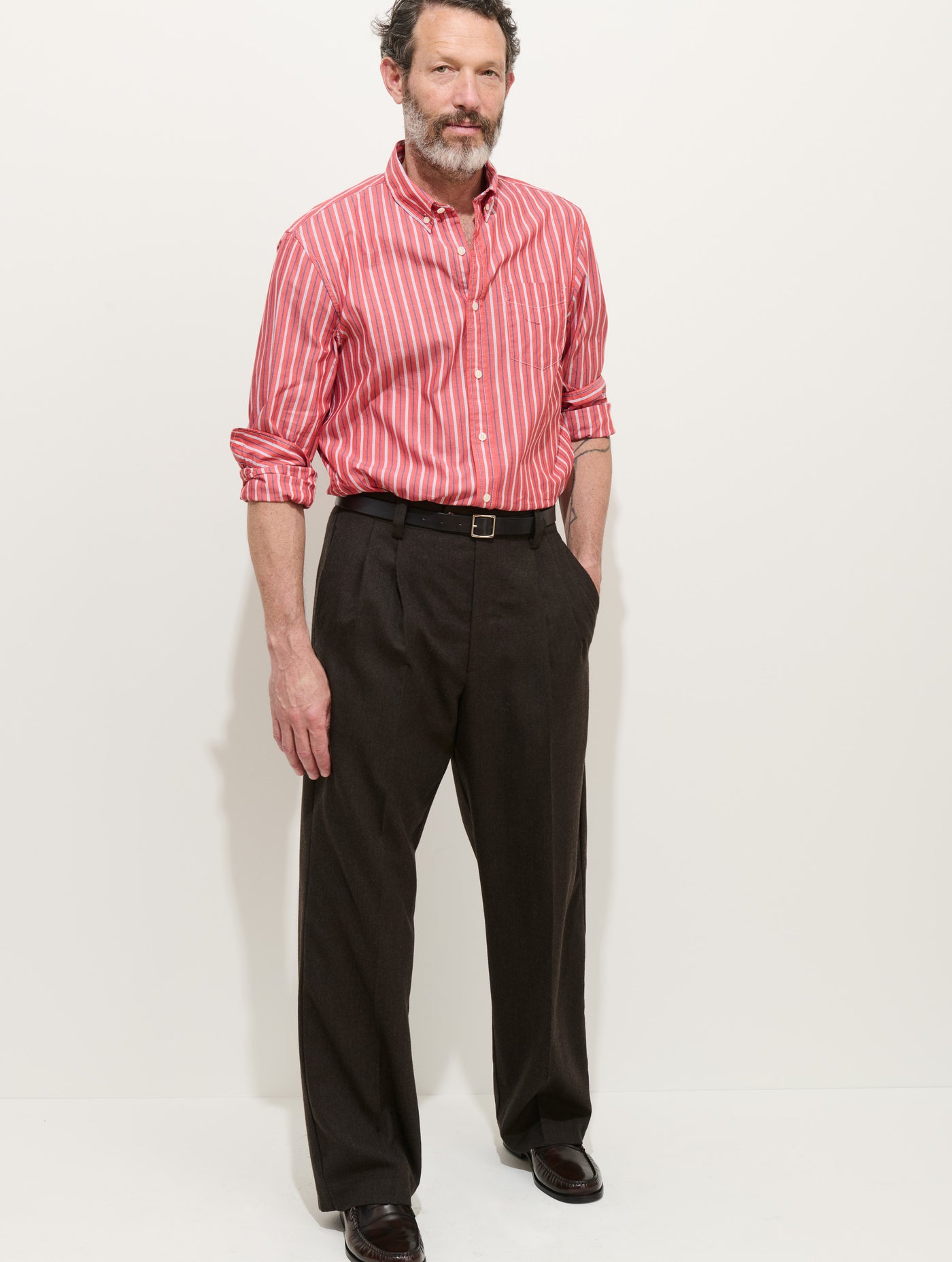 Mill Striped Shirt In Cotton Poplin