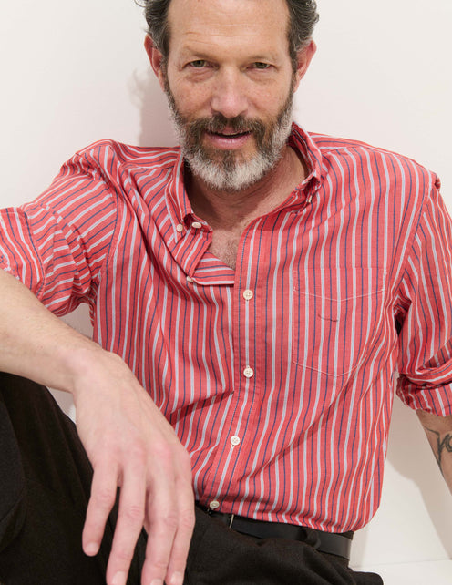 Mill Striped Shirt In Cotton Poplin