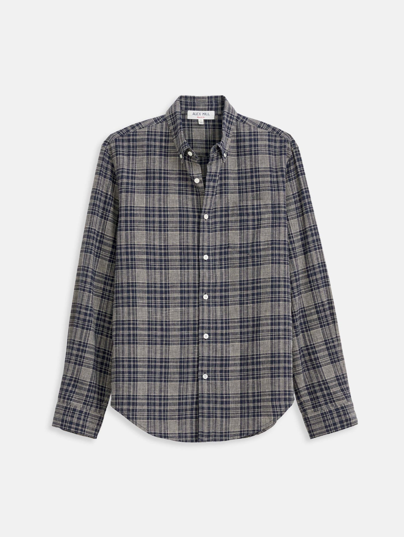 Mill Check Shirt In Linen Cotton