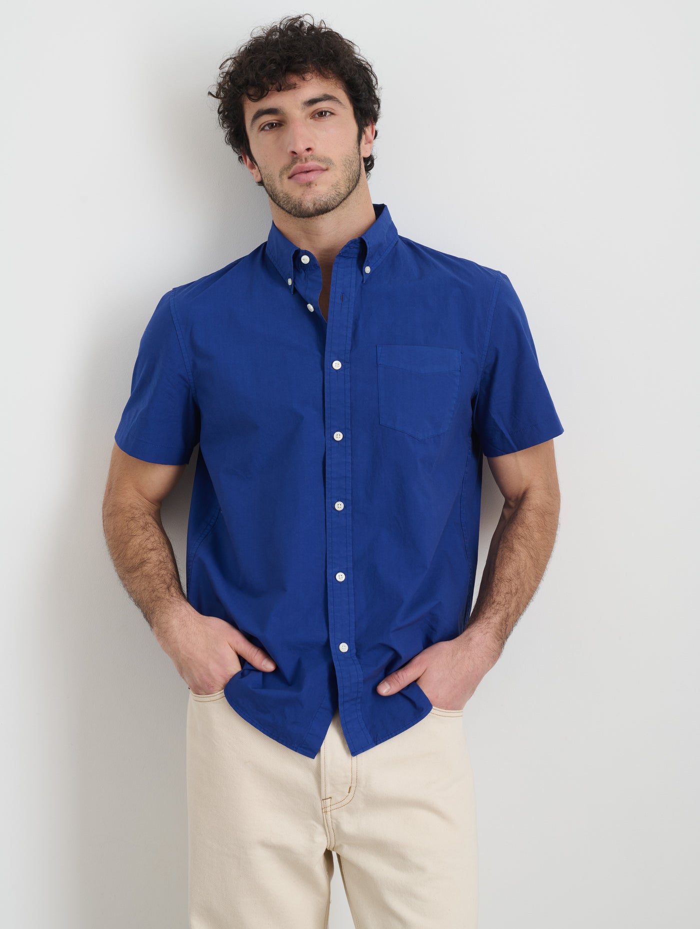 Short Sleeve Mill Shirt in Cotton
