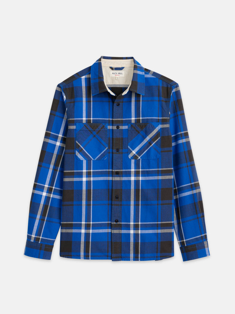 Chore Shirt In Blue Black Cotton Twill Plaid – Alex Mill