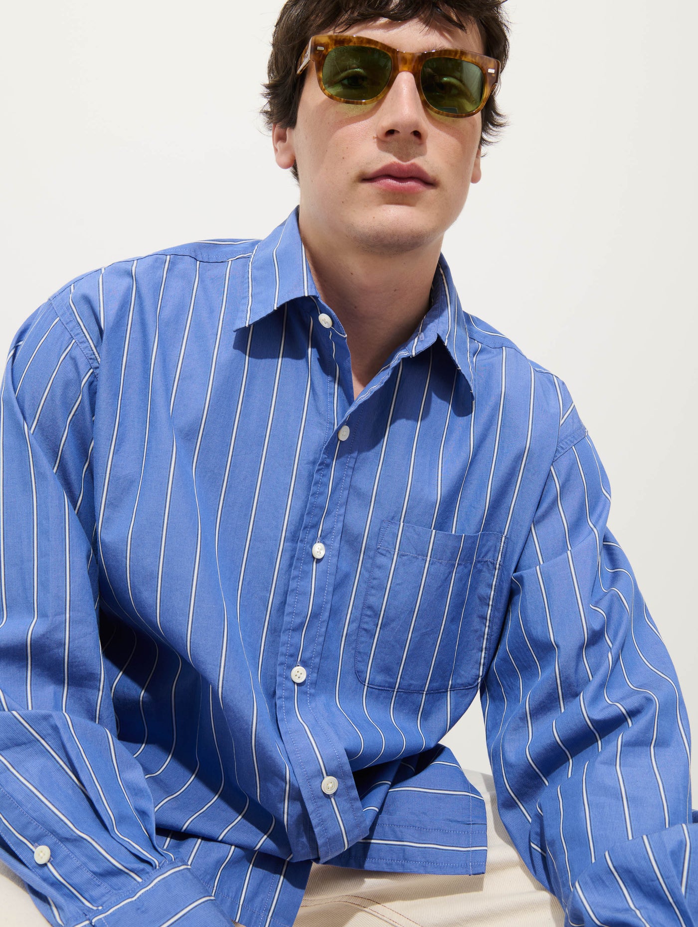 Franklin Striped Shirt In Cotton Poplin