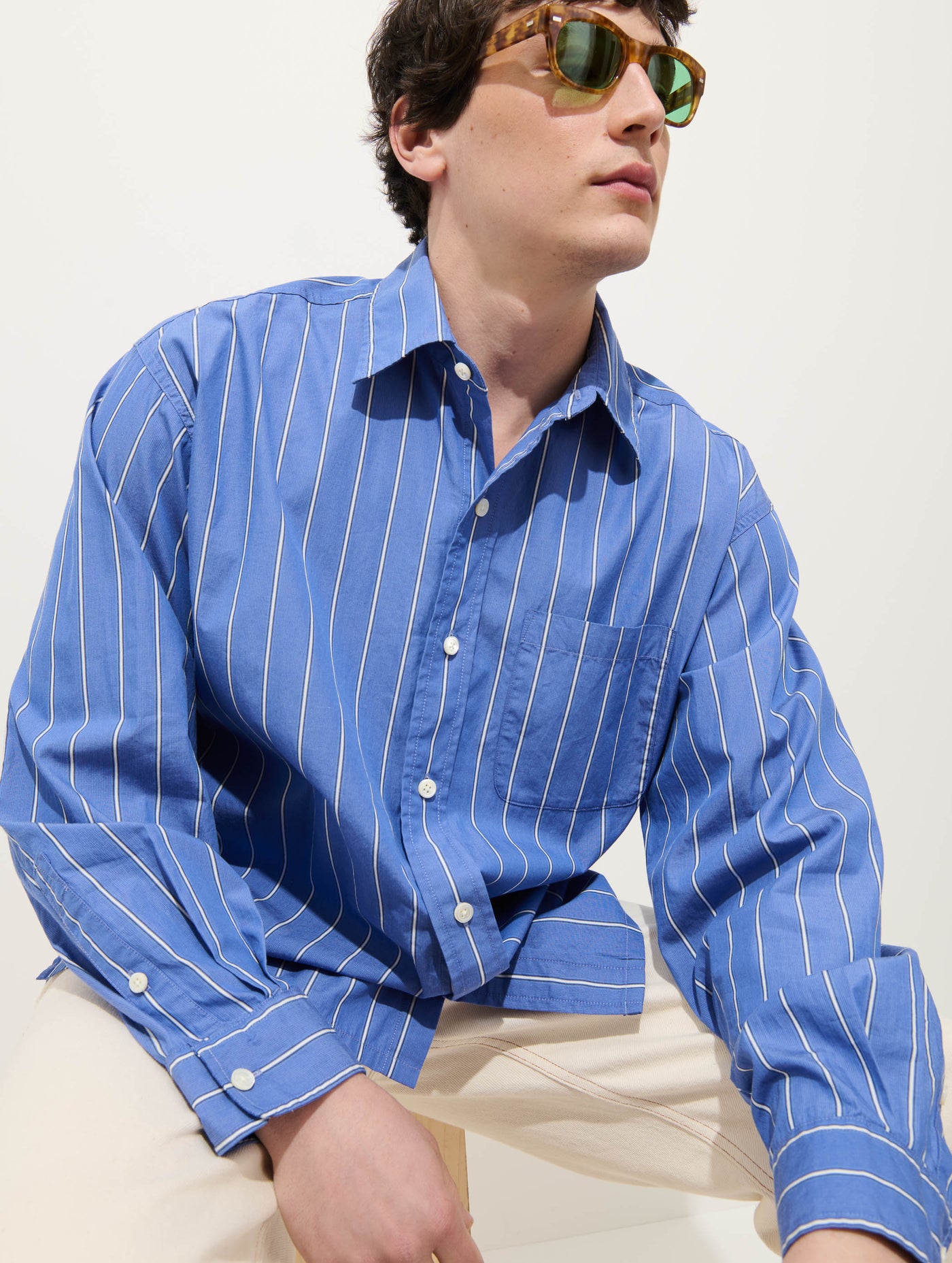 Franklin Striped Shirt In Cotton Poplin