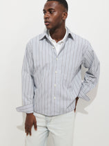Franklin Striped Shirt In Cotton Poplin