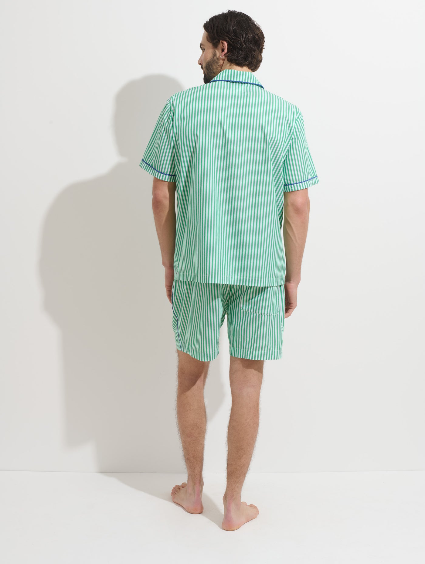 P'Jimmies Short Sleeve Sleep Shirt In Stripe