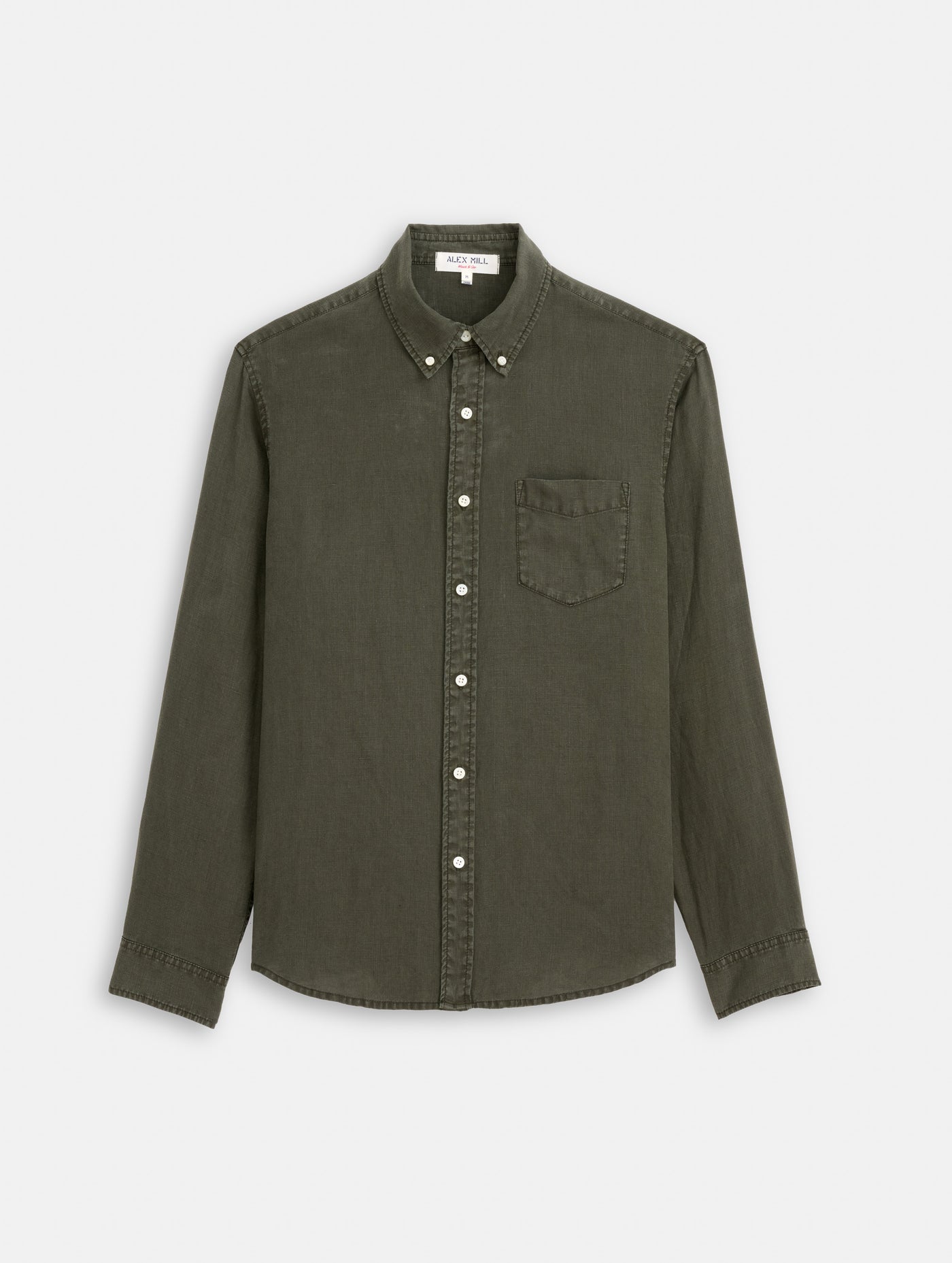 Mill Shirt In Linen Dark Olive Green / SM | Alex Mill Mill Shirt In Linen Dark Olive Green / SM | Alex Mill