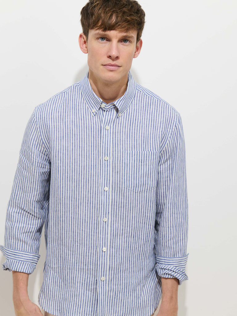Mill Striped Shirt In Linen from Alex Mill - $195