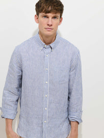 Mill Striped Shirt In Linen