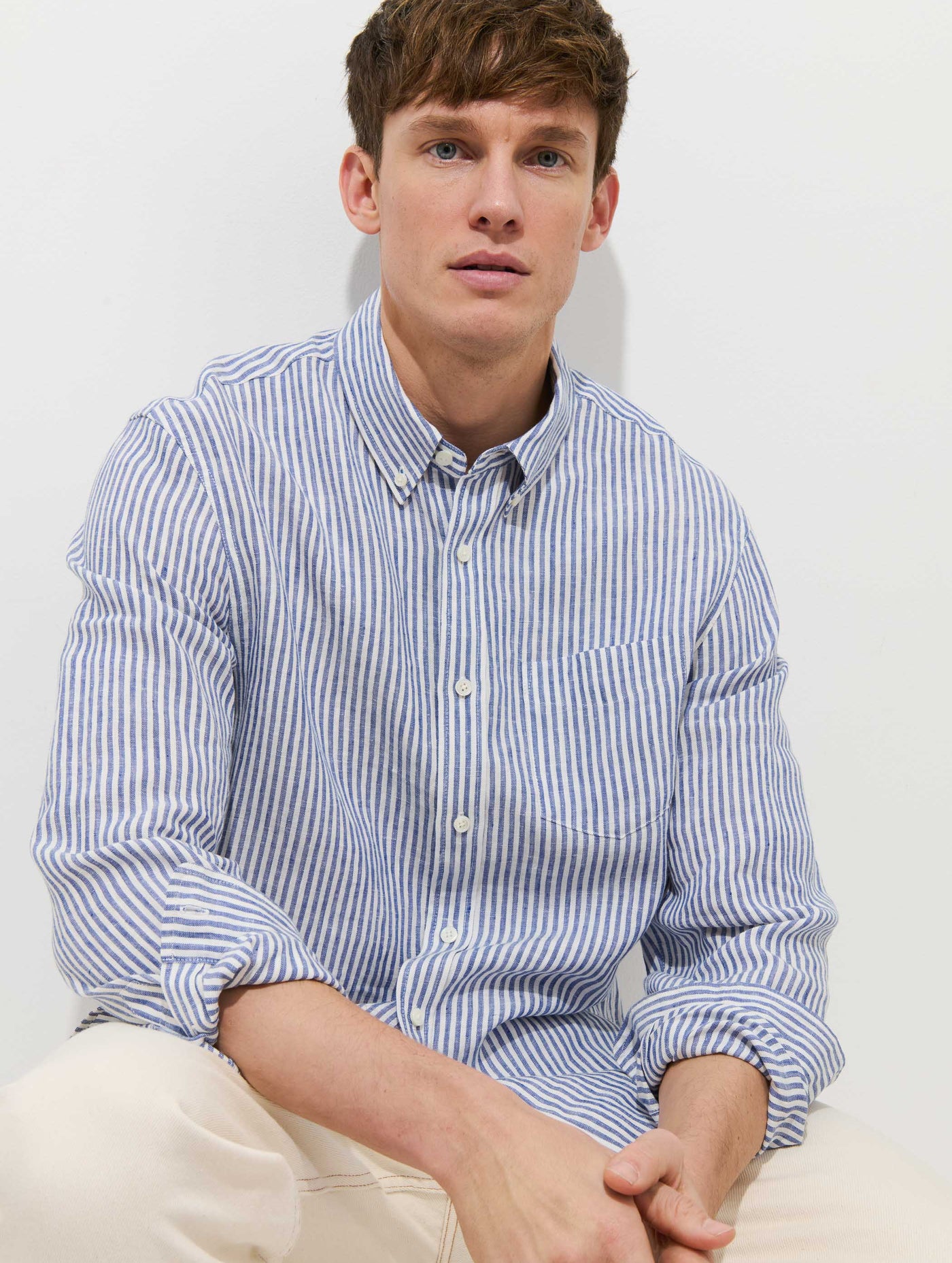 Mill Striped Shirt In Linen