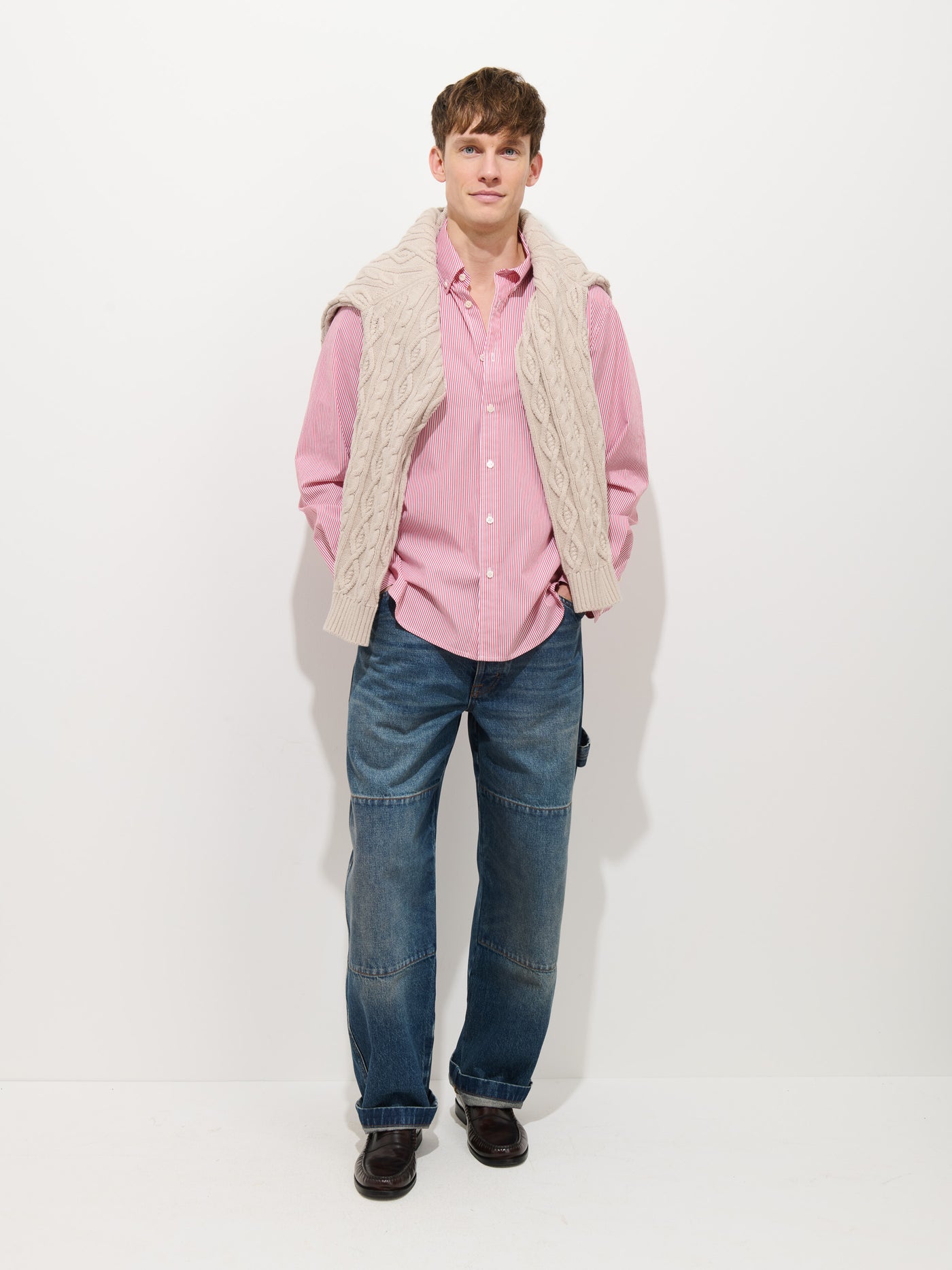 Mill Striped Shirt In Cotton Poplin