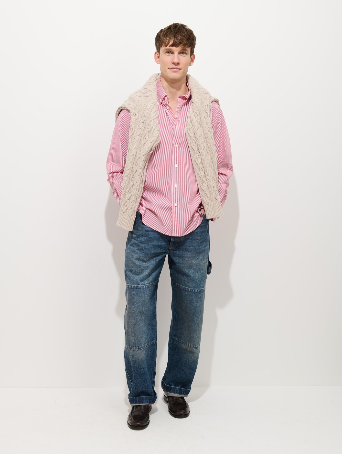 Mill Striped Shirt In Cotton Poplin