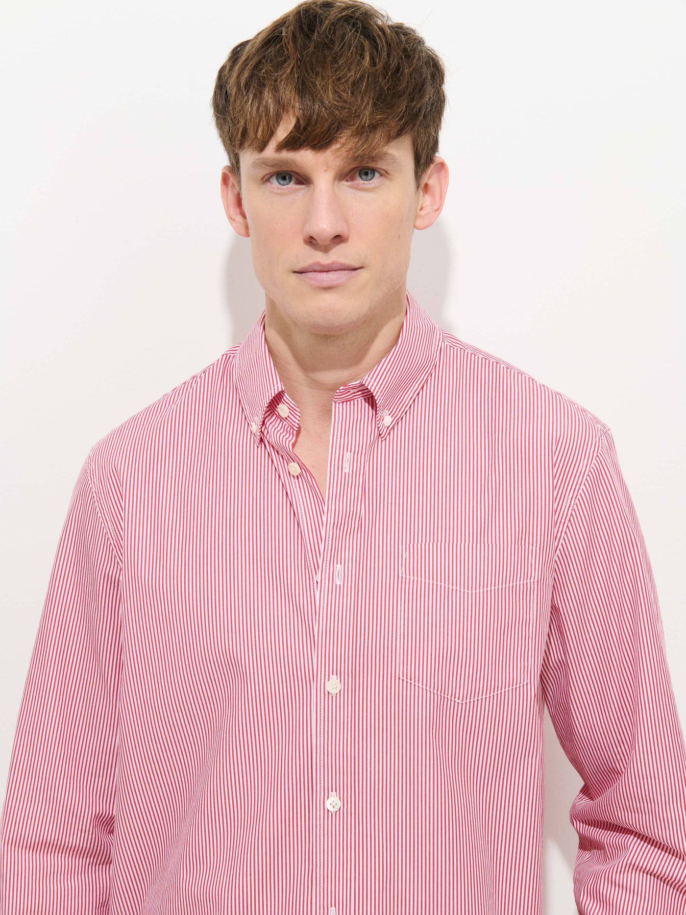 Mill Striped Shirt In Cotton Poplin