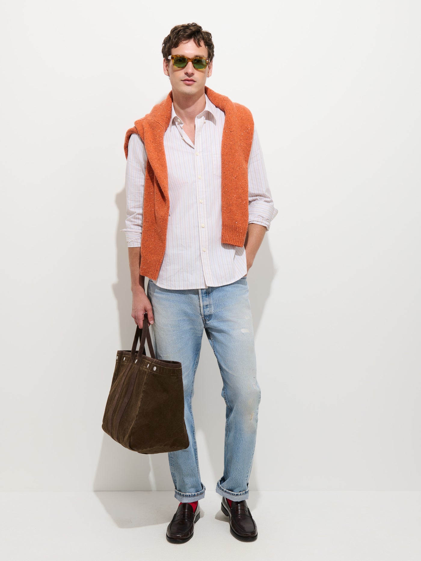 Mill Striped Shirt in Cotton Poplin