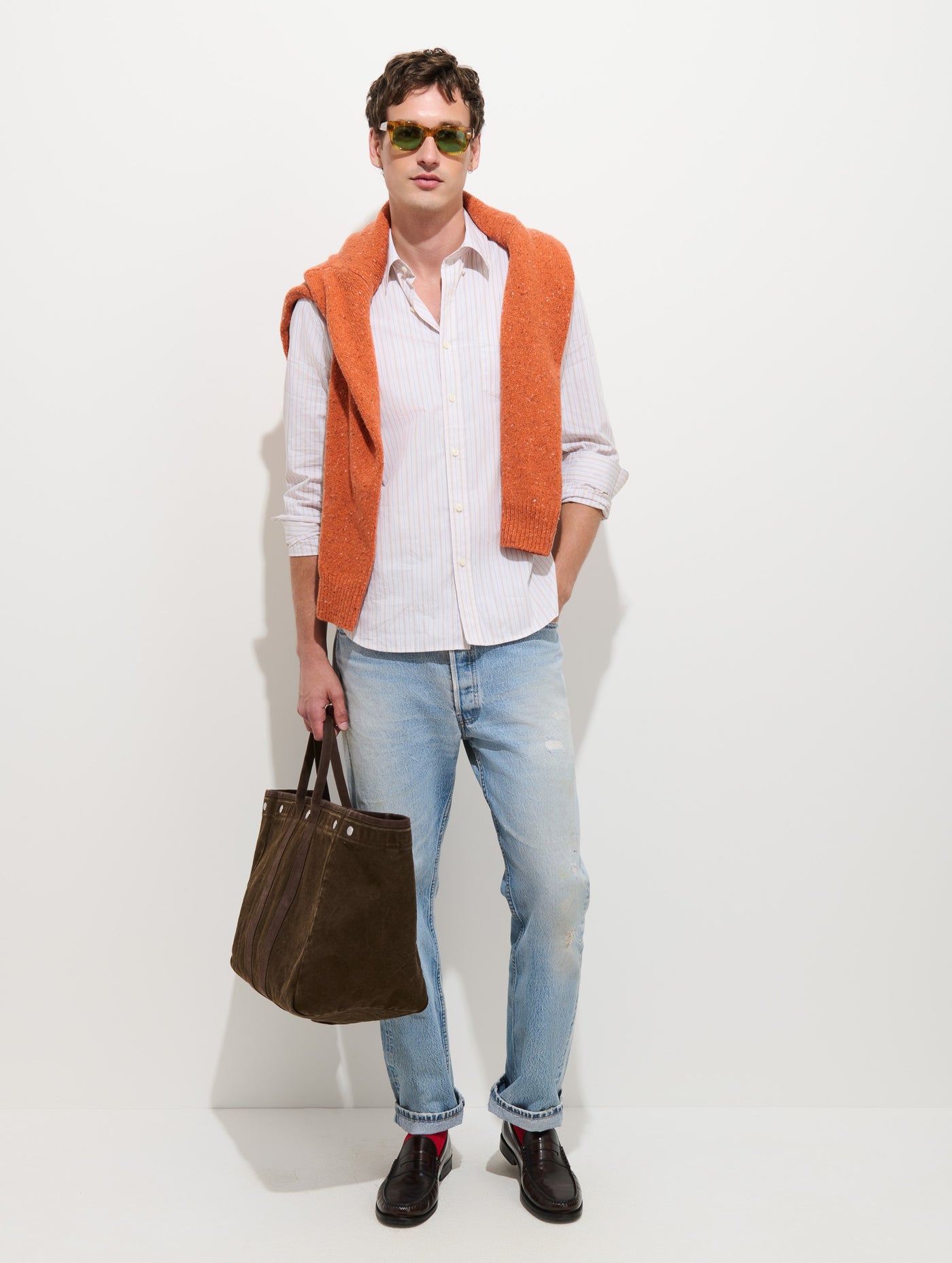 Mill Striped Shirt in Cotton Poplin