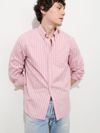 Mill Striped Shirt in Cotton Poplin