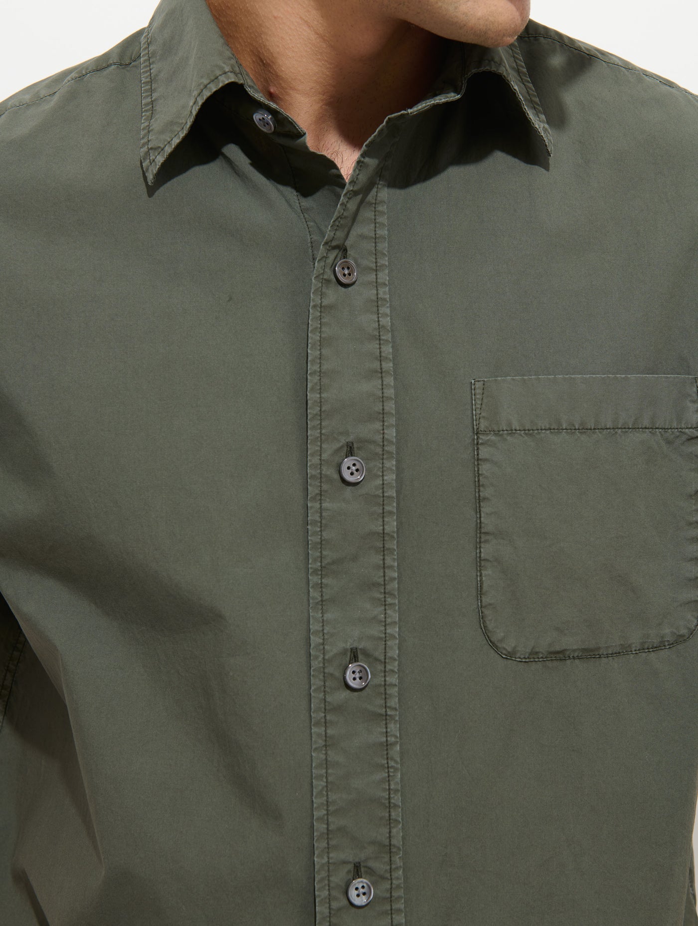 Franklin Short Sleeve Shirt In Paper Poplin