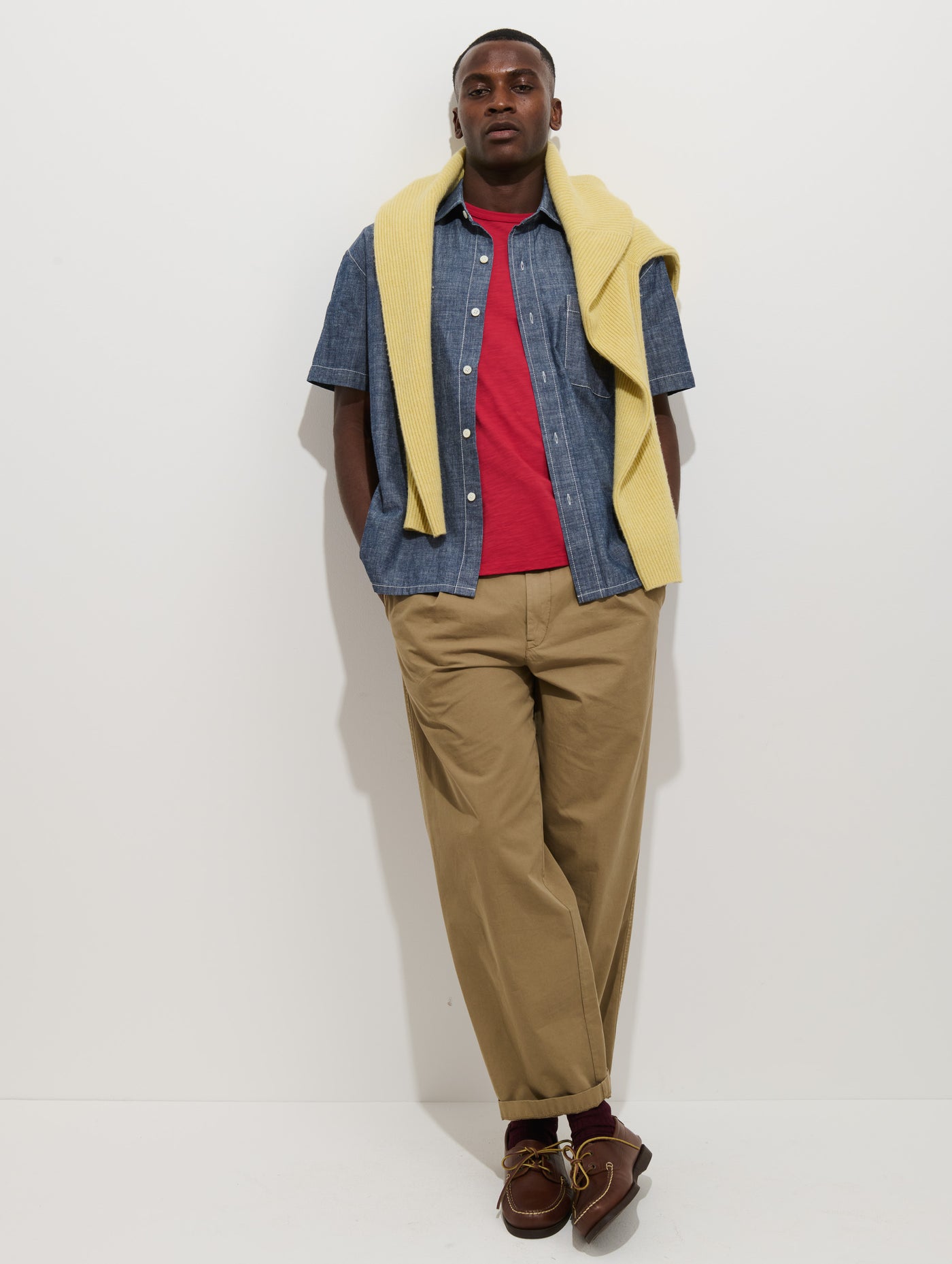 Franklin Short Sleeve Shirt In Chambray