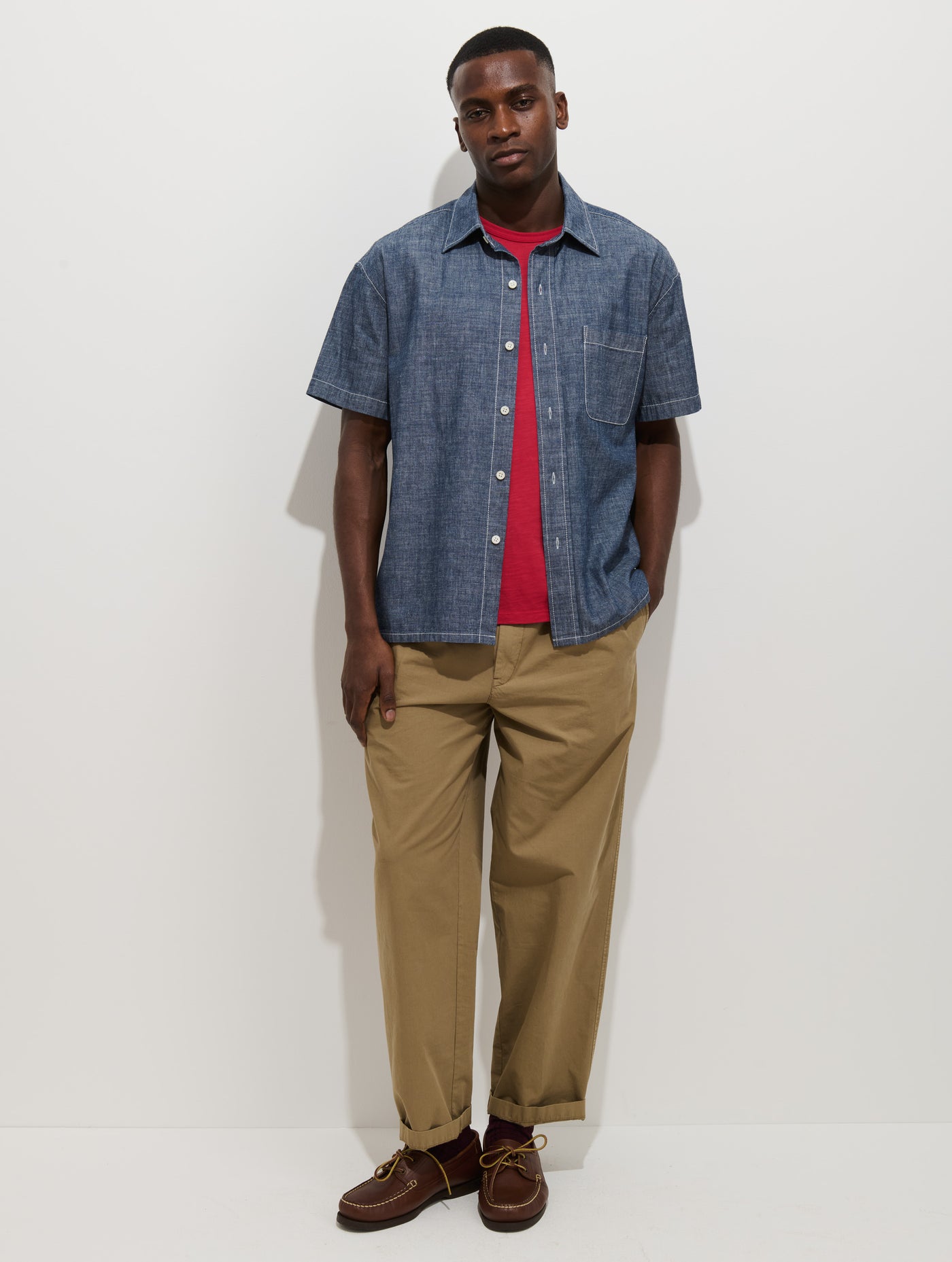 Franklin Short Sleeve Shirt In Chambray