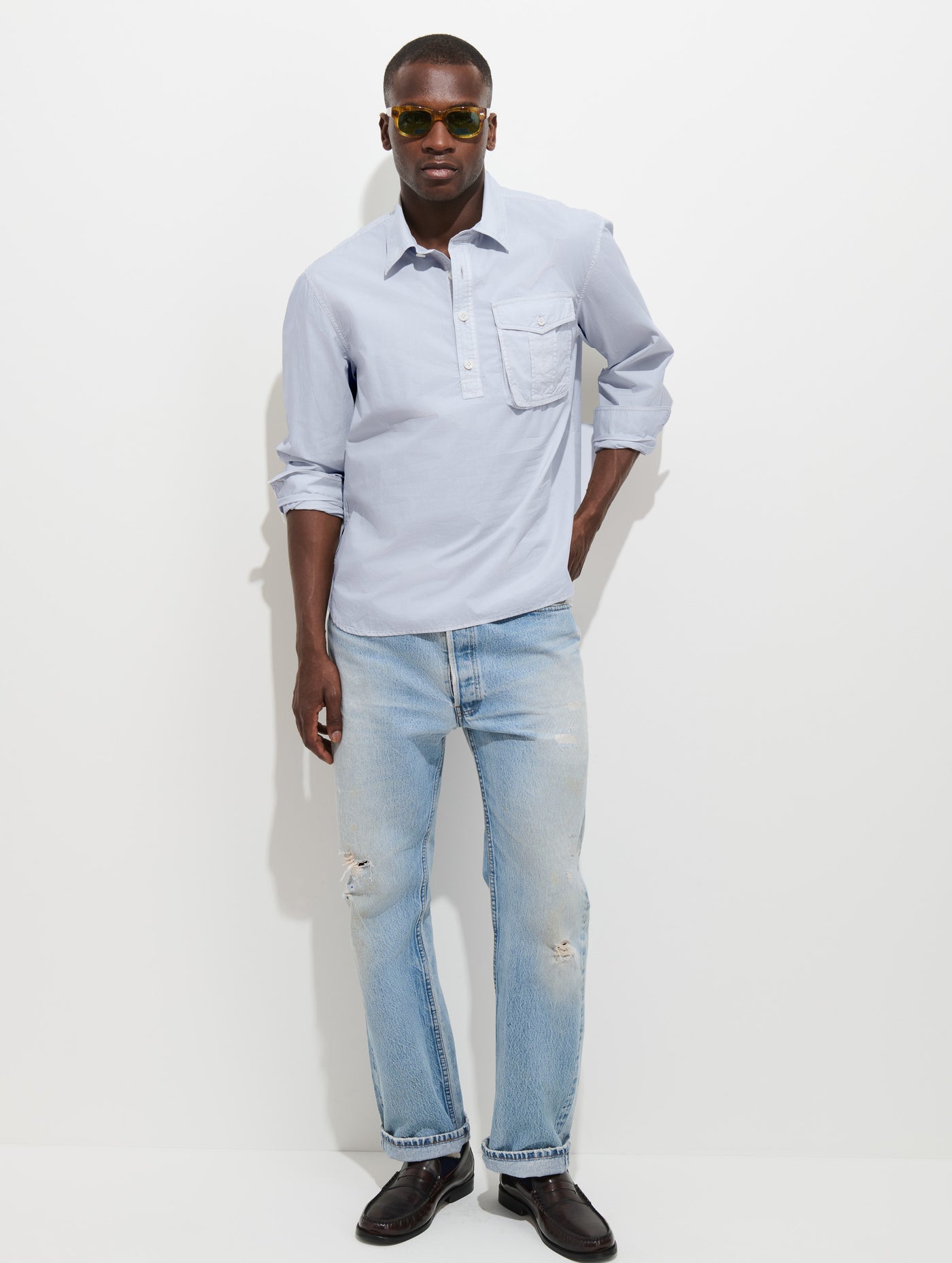 Clint Popover in Cotton Poplin