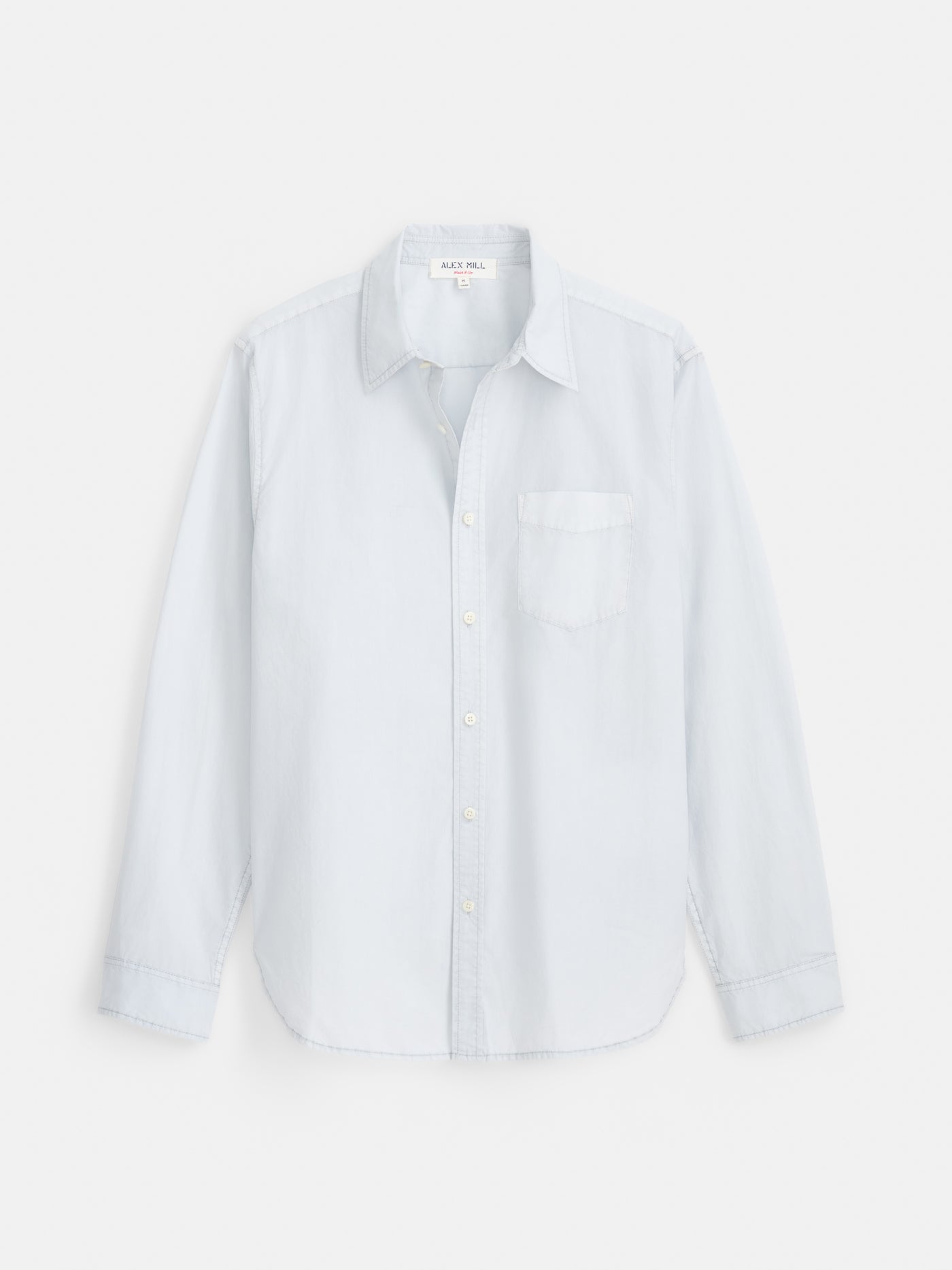 Mill Point Collar Shirt in Cotton Poplin