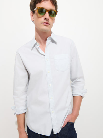 Mill Point Collar Shirt in Cotton Poplin