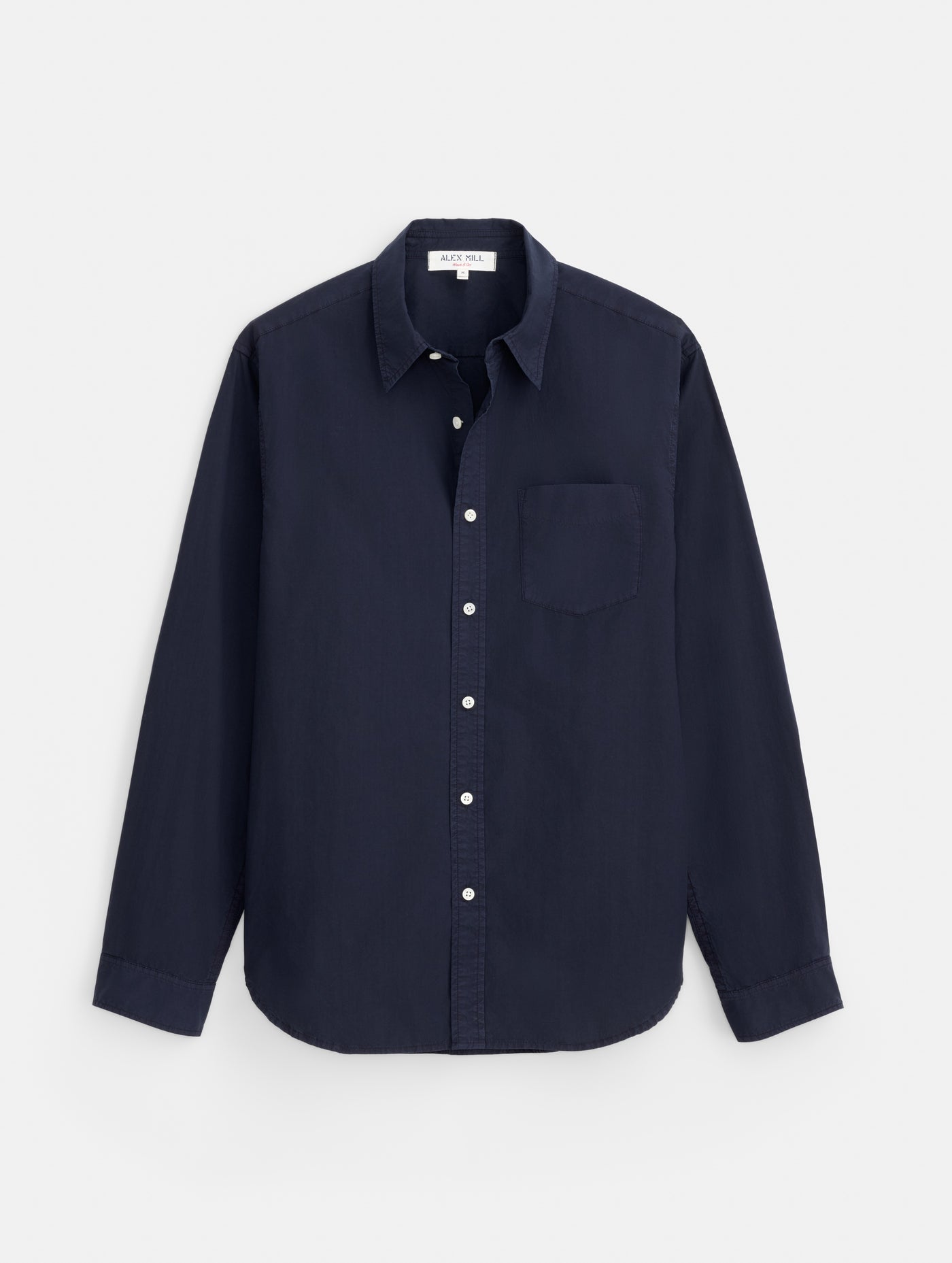 Mill Point Collar Shirt in Cotton Poplin
