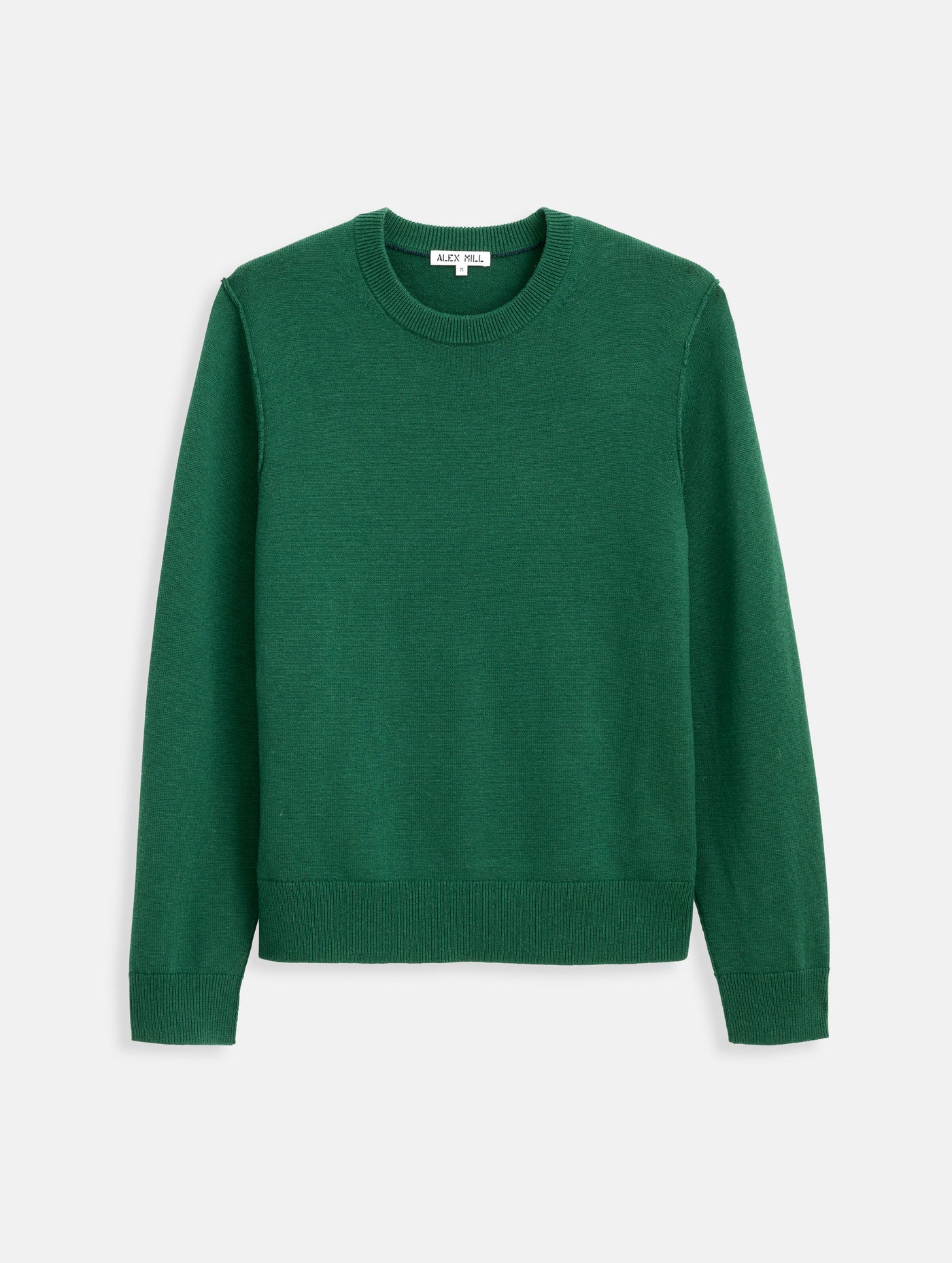 Reverse Seam Crew In Wool Cotton