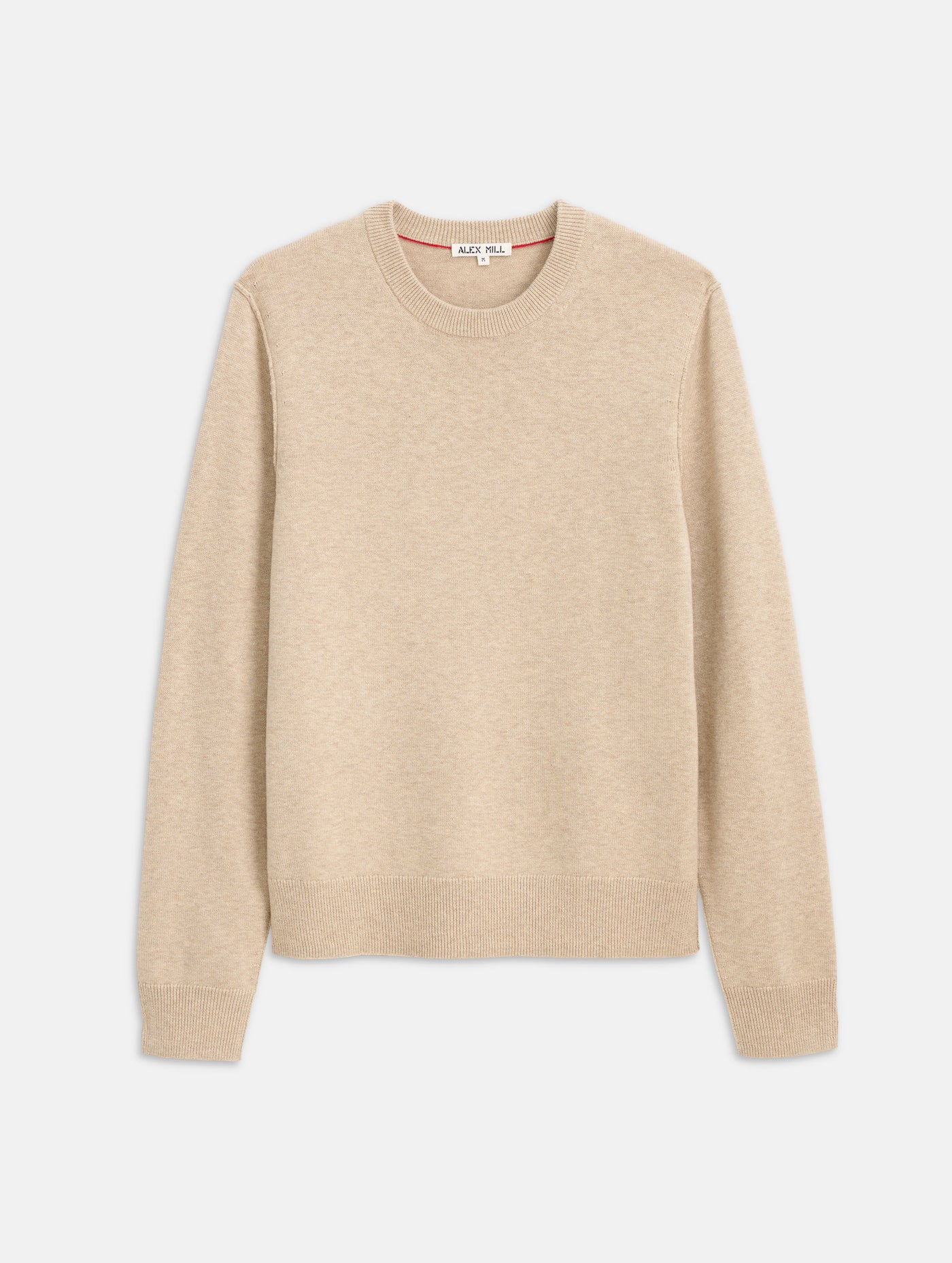 Reverse Seam Crew In Wool Cotton