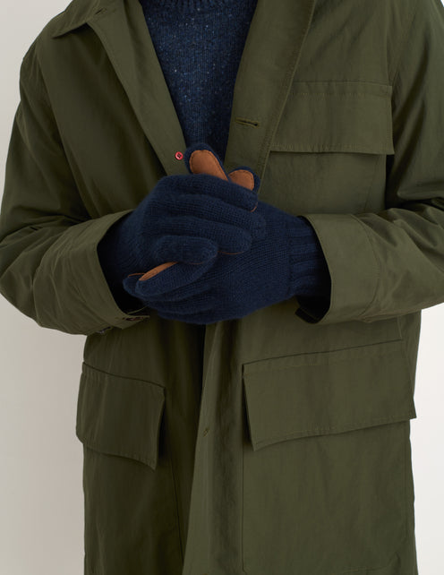 Cashmere Leather Patch Gloves