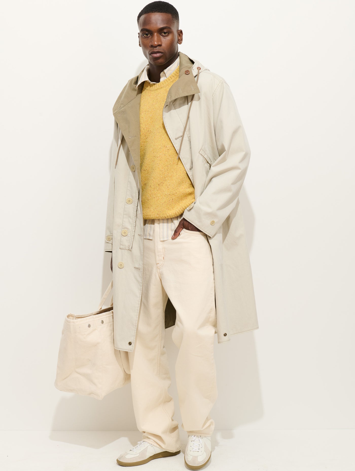 Elijah Reversible Trench In Canvas