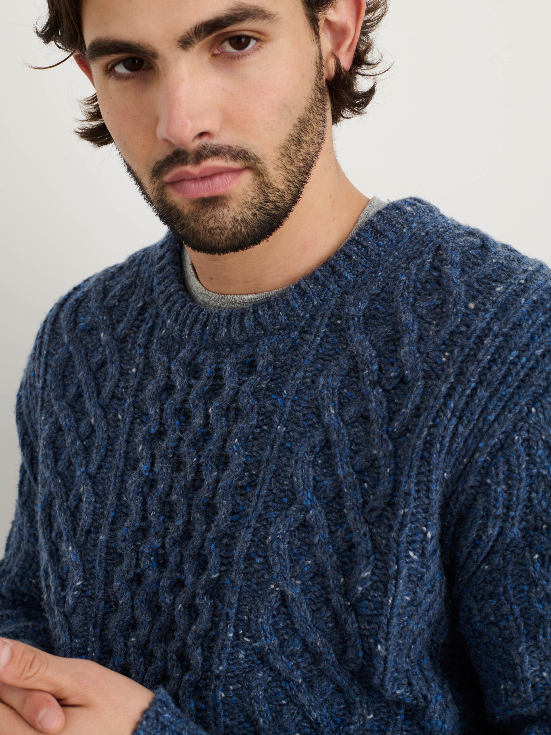 Fisherman Cable Crewneck in Donegal Wool – Alex Mill
