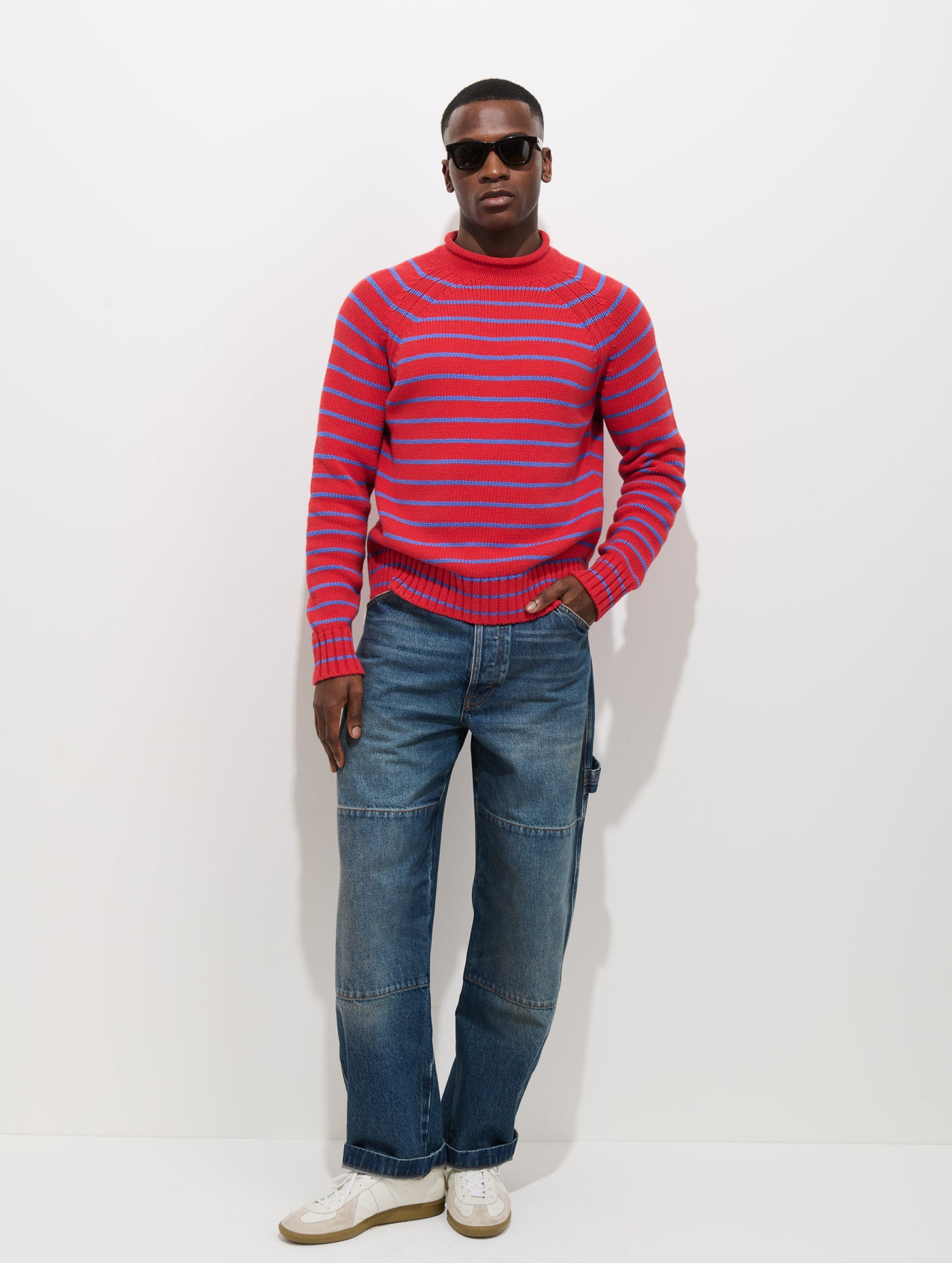 Alex Striped Rollneck In Cotton