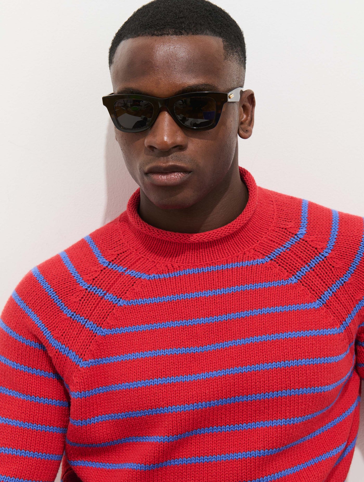 Alex Striped Rollneck In Cotton