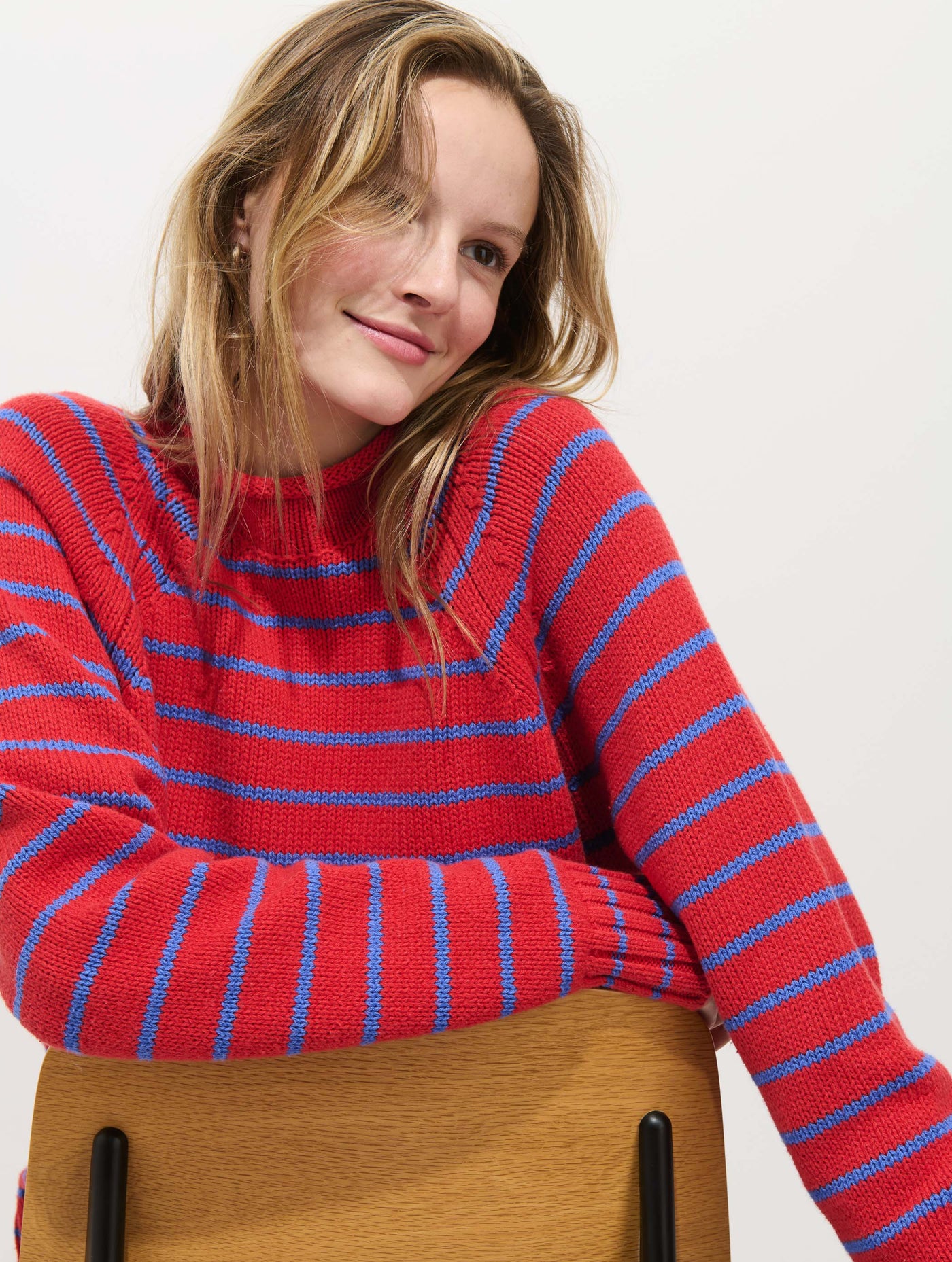 Alex Striped Rollneck In Cotton